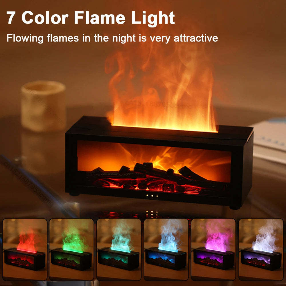 oil diffuser fireplace- multi coloured-front