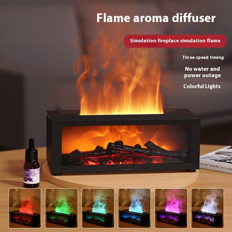 flame aroma diffuser- back- multi coloured