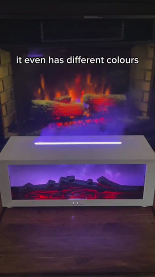 essential oil diffuser fireplace - video- features- 360